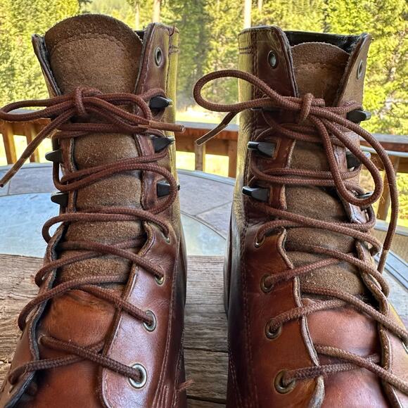 ARIAT Boots Western Lace Up Kilties Womens 7B Brown Leather Cowgirl Boho Rodeo - Picture 7 of 11